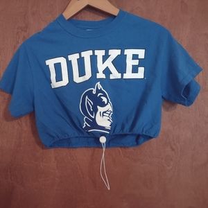 Duke Blue Devils Logo Crop Tee Shirt NWOT S